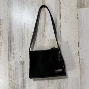 Enzo Angiolini Shiny Black Shoulder Bag